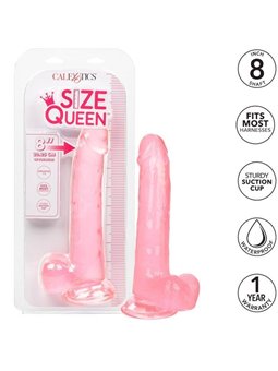 CalExotics Size Queen - Pene Realistico con Testicoli - 20,3 CM Rosa