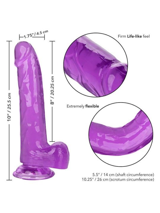 California Exotics - Size Queen Dildo Purple 20.3 CM