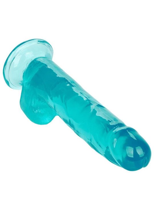 CalExotics Size Queen - Pene Realistico con Testicoli - 20,3 CM Verde Acqua