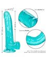CalExotics Size Queen - Pene Realistico con Testicoli - 20,3 CM Verde Acqua