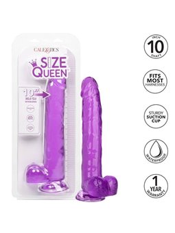 CalExotics Size Queen - Pene Realistico con Testicoli - 25,5 CM Viola