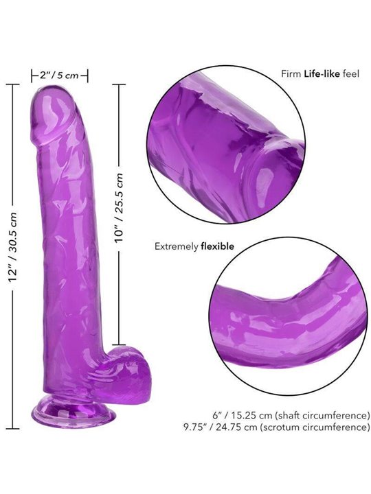 California Exotics - Size Queen Dildo Purple 25.5 CM
