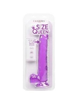 CalExotics Size Queen - Pene Realistico con Testicoli - 25,5 CM Viola