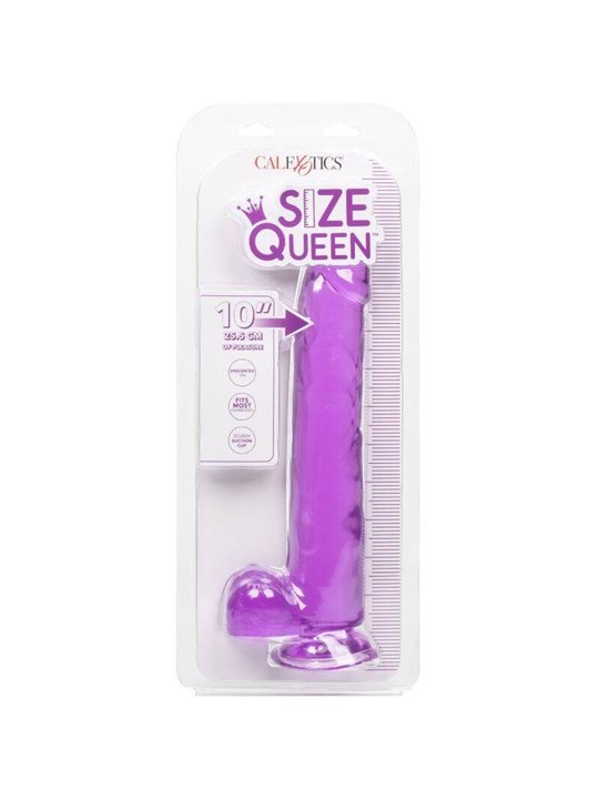 CalExotics Size Queen - Pene Realistico con Testicoli - 25,5 CM Viola