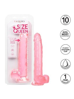 CalExotics Size Queen - Pene Realistico con Testicoli - 25,5 CM Rosa