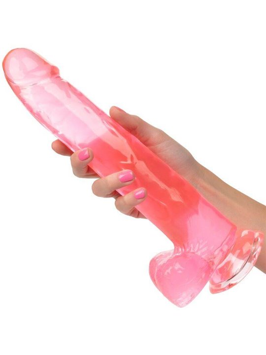 CalExotics Size Queen - Pene Realistico con Testicoli - 25,5 CM Rosa