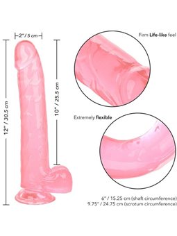 CalExotics Size Queen - Pene Realistico con Testicoli - 25,5 CM Rosa