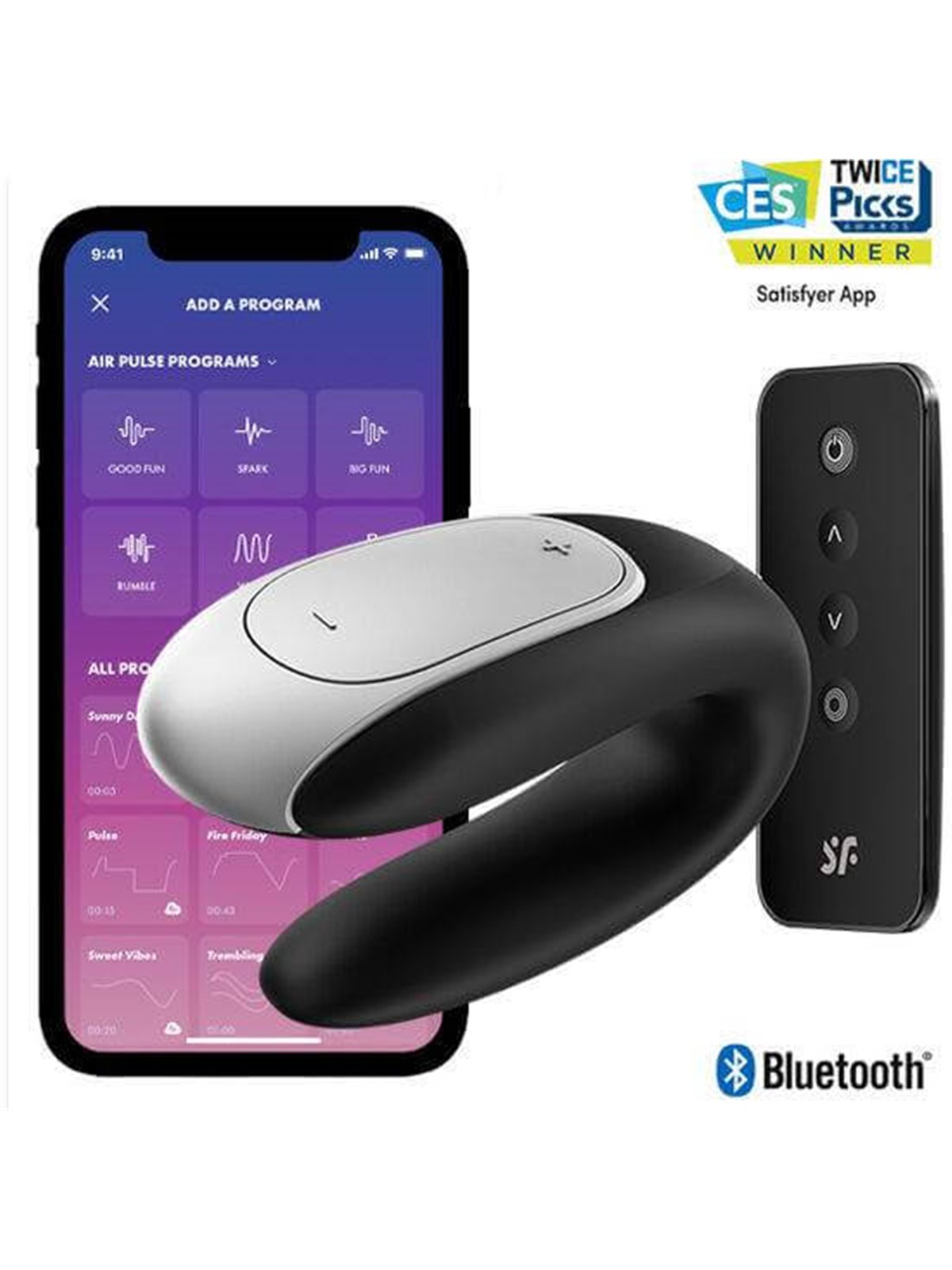 Satisfyer - Vibratore per Coppia Double Fun con App