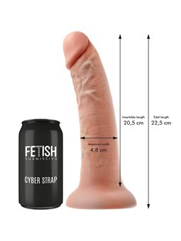 Fetish Submissive Cyber Strap - Harness With Dildo And Bullet Remote Control Watchme L Technology