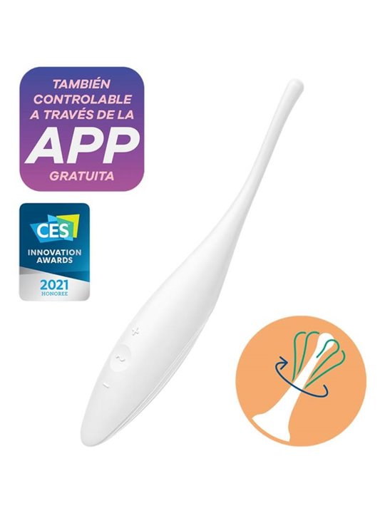 Satisfyer Twirling Joy Clit Tip Vibrator - White