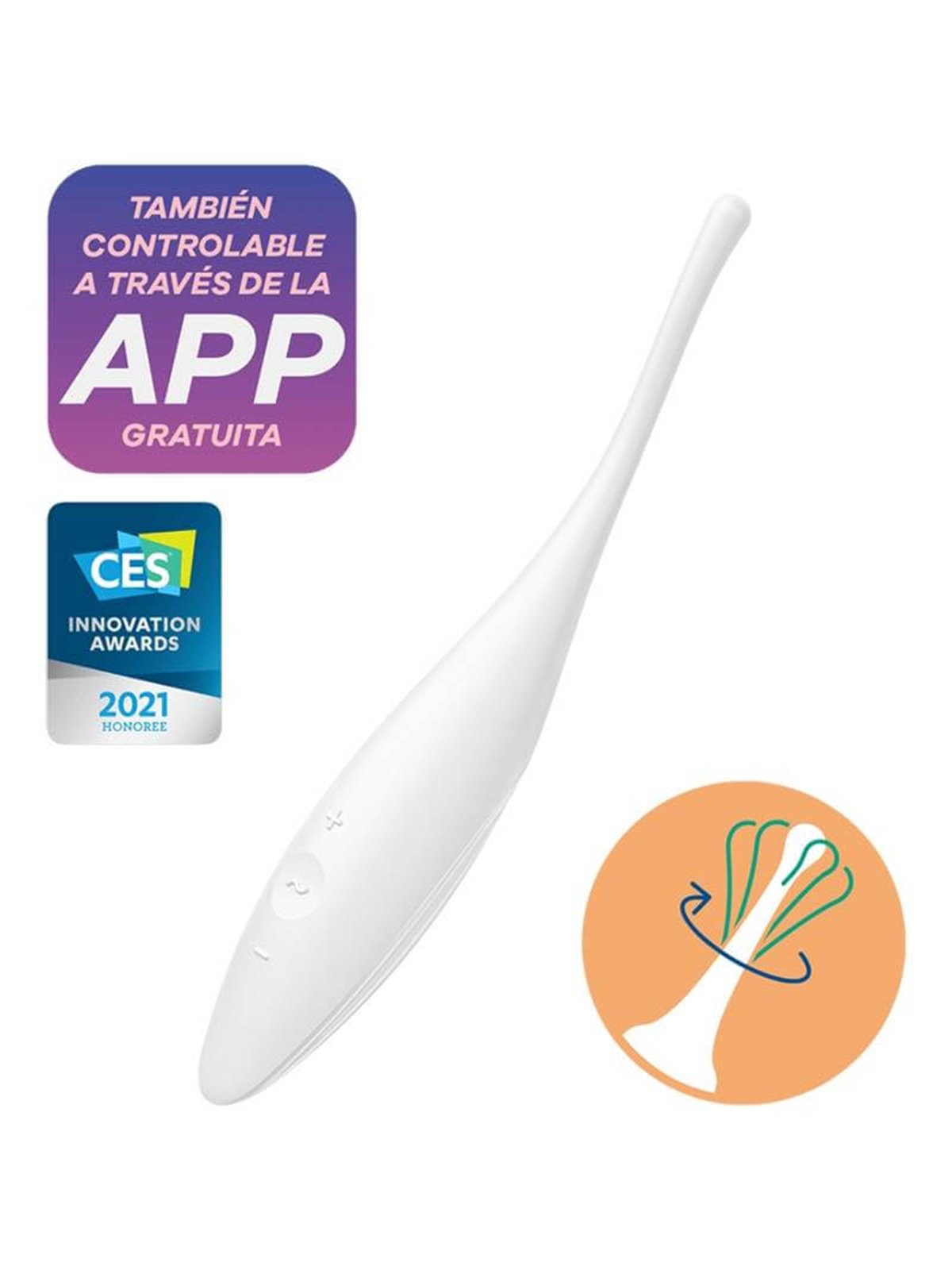 Satisfyer Twirling Joy Clit Tip Vibrator - White