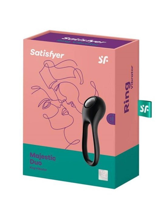 Satisfyer - Majestic Duo Ring Vibrator Black