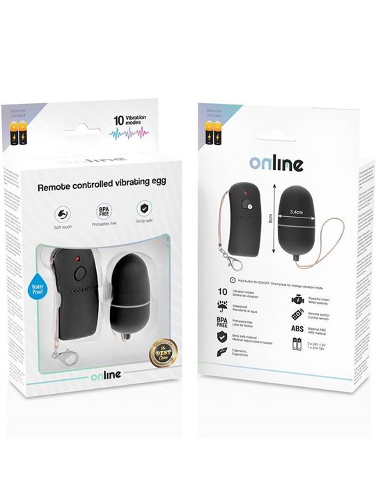 Online- Vibrating Egg With Black Remote Control