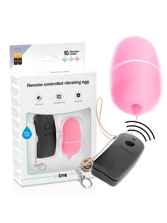 Online- Vibrating Egg with Pink Remote Control