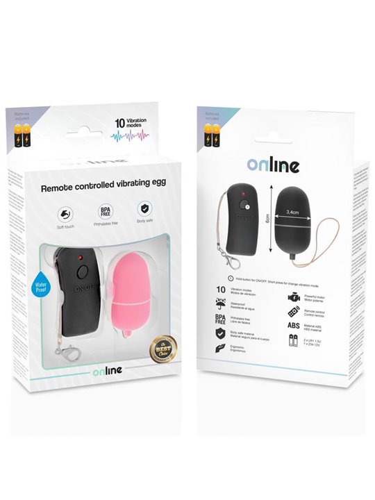 Online- Vibrating Egg with Pink Remote Control