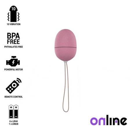 Online- Remote Control Vibrating Egg S Pink