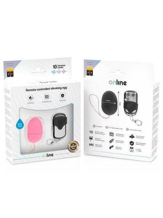 Online- Remote Control Vibrating Egg S Pink