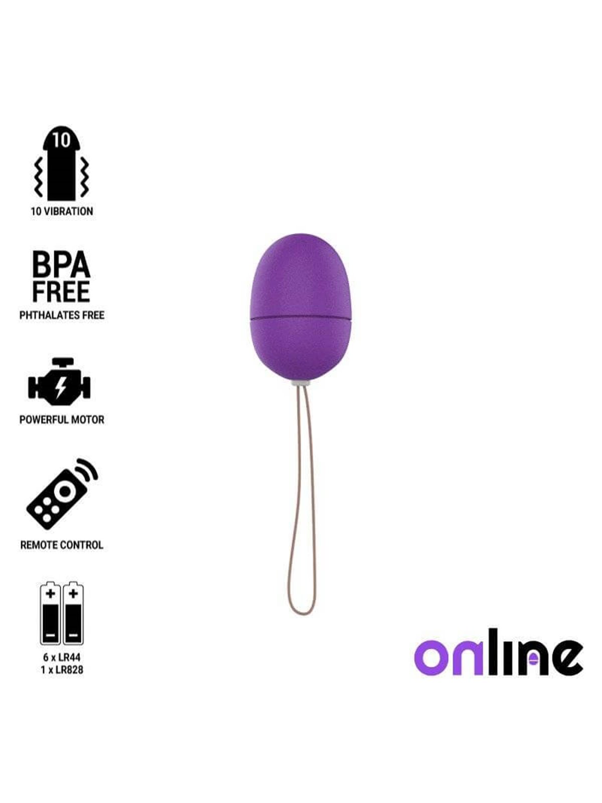 Online- Remote Control Vibrating Egg S Lilac