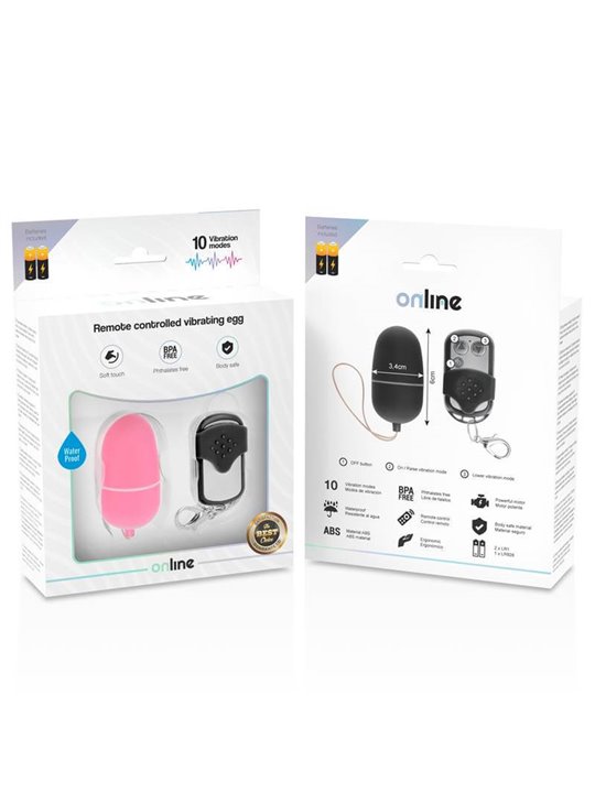 Online- Remote Control Vibrating Egg M Pink