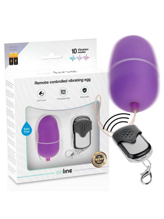 Online- Remote Control Vibrating Egg M Lilac