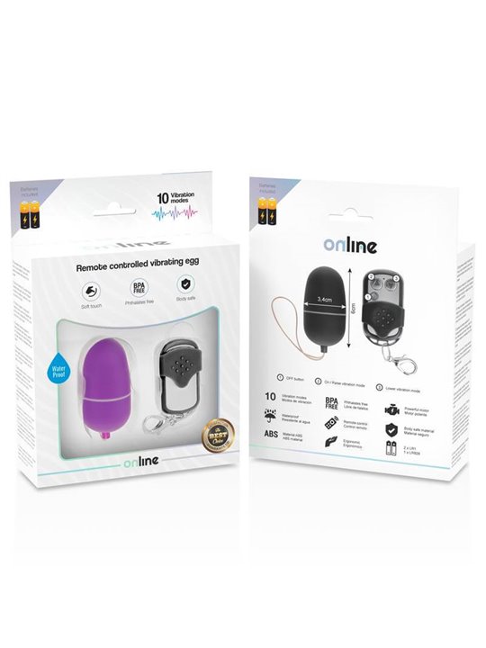 Online- Remote Control Vibrating Egg M Lilac