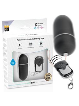 Online- Remote Control Vibrating Egg L Black