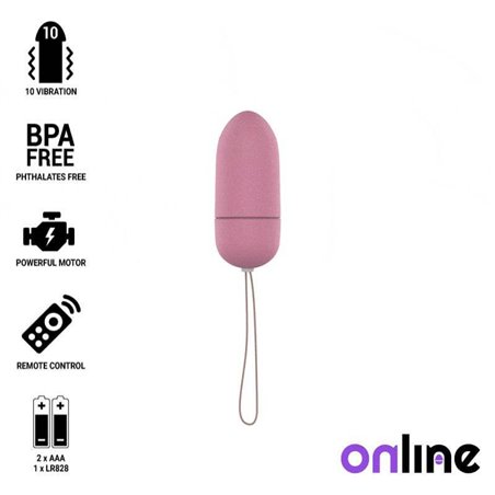 Online- Remote Control Vibrating Egg L Pink