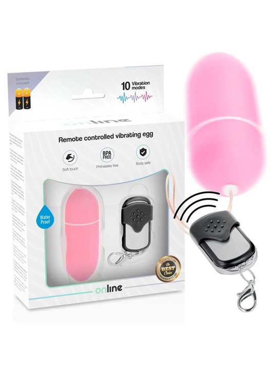 Online- Remote Control Vibrating Egg L Pink