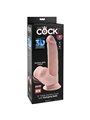King Cock - Plus 3D Dildo Swinging Balls 24.5 CM Light Skin