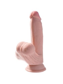 King Cock - Plus 3D Dildo Swinging Balls 15.2 CM Light Skin