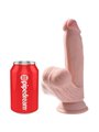 King Cock - Plus 3D Dildo Swinging Balls 15.2 CM Light Skin