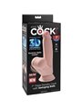 King Cock - Plus 3D Dildo Swinging Balls 15.2 CM Light Skin