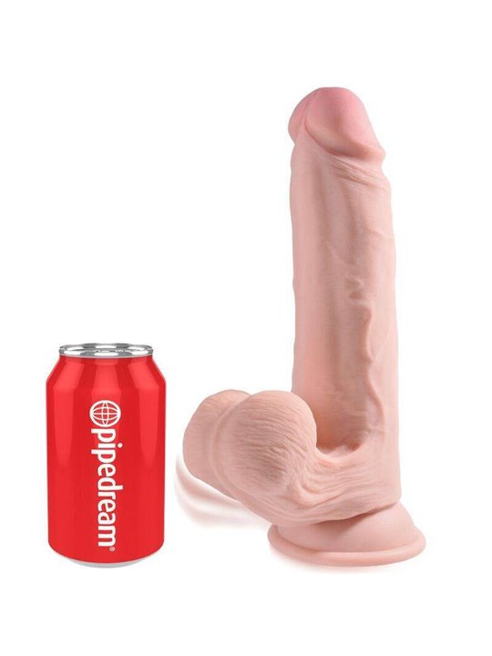 King Cock - Plus 3D Dildo Swinging Balls 20.3 CM
