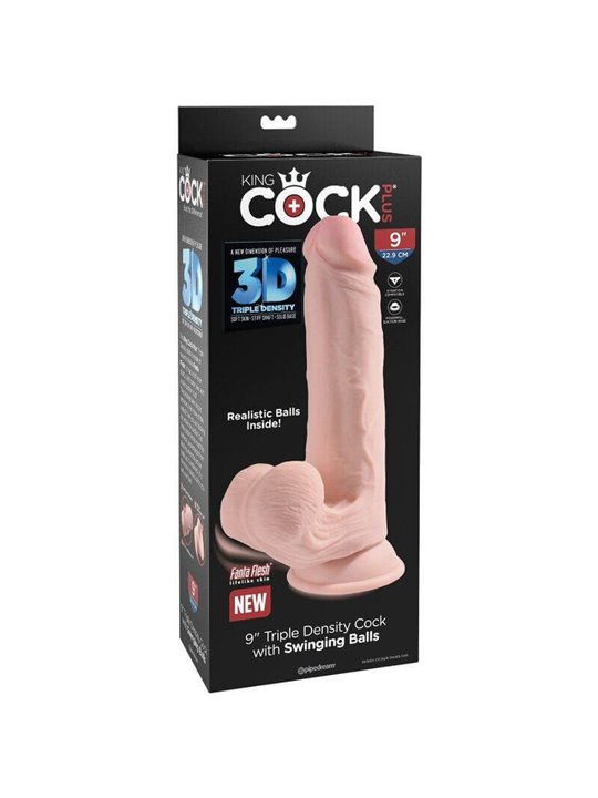 King Cock - Fallo Realistico con Ventosa 3D Cock Swinging Balls 9 Inch