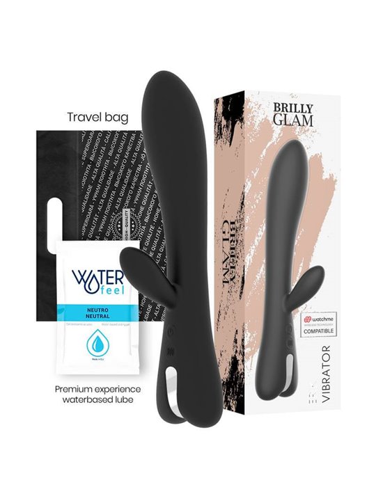 Brilly Glam Erik - Vibratore Rabbit in Silicone Compatibile Tecnologia Watchme
