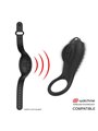 Brilly Glam Alan - Anello Fallico in Silicone con Stimolatore Clitorideo - Nero
