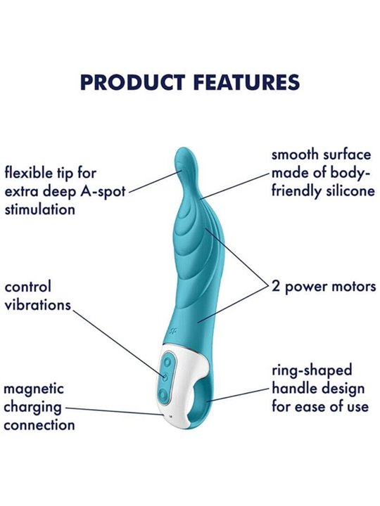 Satisfyer A-Mazing 2 A-Spot Vibrator - Turquoise