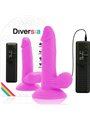 Diversia - Flexible Vibrating Dildo 17 CM - Purple
