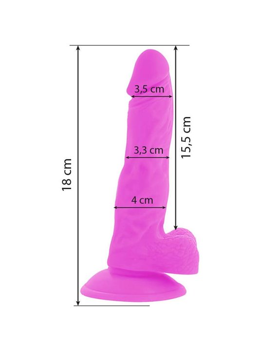 Diversia - Flexible Vibrating Dildo 18 CM - Purple