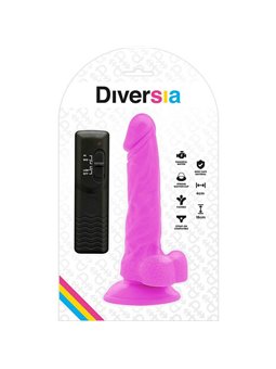 Diversia - Flexible Vibrating Dildo 18 CM - Purple