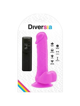 Diversia - Dildo Vibrante Flessibile 20,5 CM - Viola