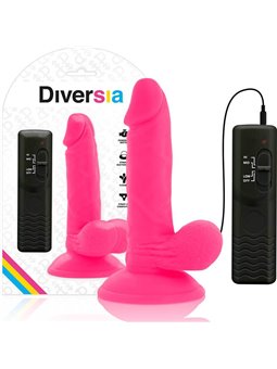 Diversia - Dildo Vibrante Flessibile 17 CM - Rosa