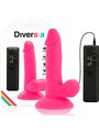 Diversia - Flexible Vibrating Dildo 17 CM - Pink