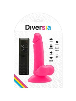 Diversia - Flexible Vibrating Dildo 17 CM - Pink