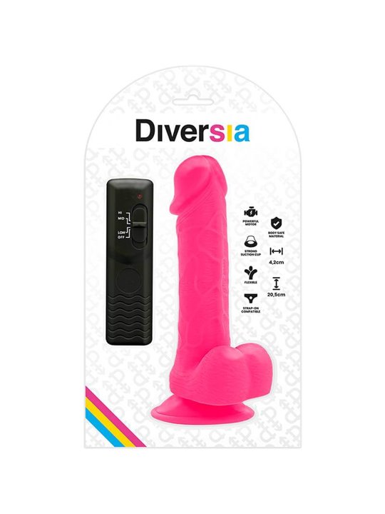Diversia - Dildo Vibrante Flessibile 20,5 CM - Rosa