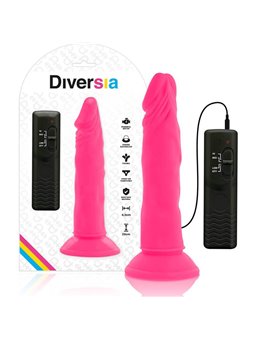 Diversia - Flexible Dildo with Vibration 23 CM - Pink