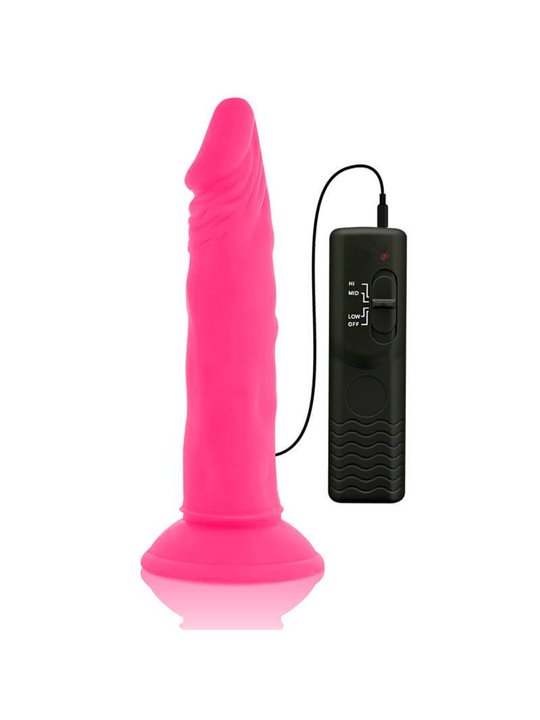 Diversia - Flexible Dildo with Vibration 23 CM - Pink