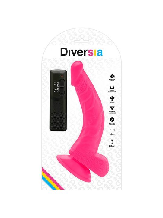Diversia - Dildo Vibrante Flessibile 21,5 CM - Rosa