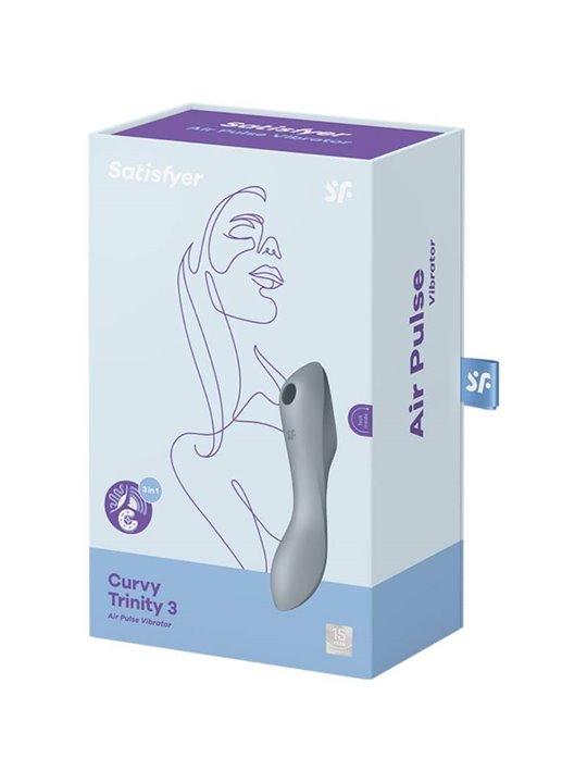 Satisfyer Curvy Trinity 3 Air Pulse Vibrator - GRey
