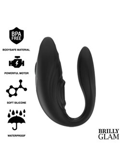 Brilly Glam Pulsing Effect Clip - Ovetto Pulsante e Vibrante con Telecomando - Nero